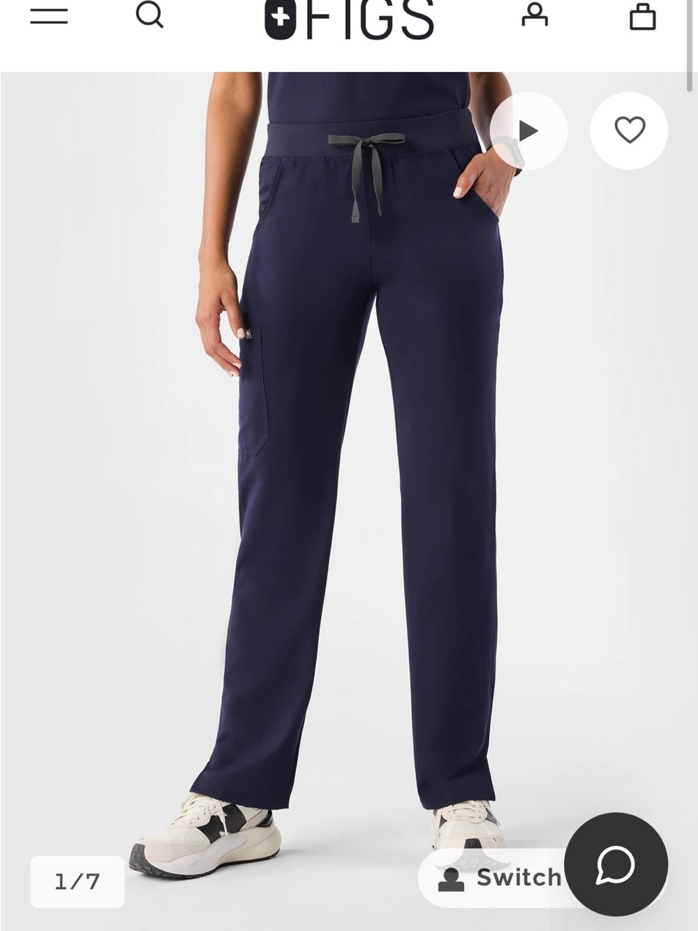 FIGS Kade Straight-Leg Scrub Pant nwt